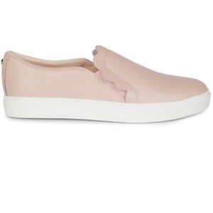 NEW KATE SPADE ​Speed Scallop Leather Slip-On Sneakers